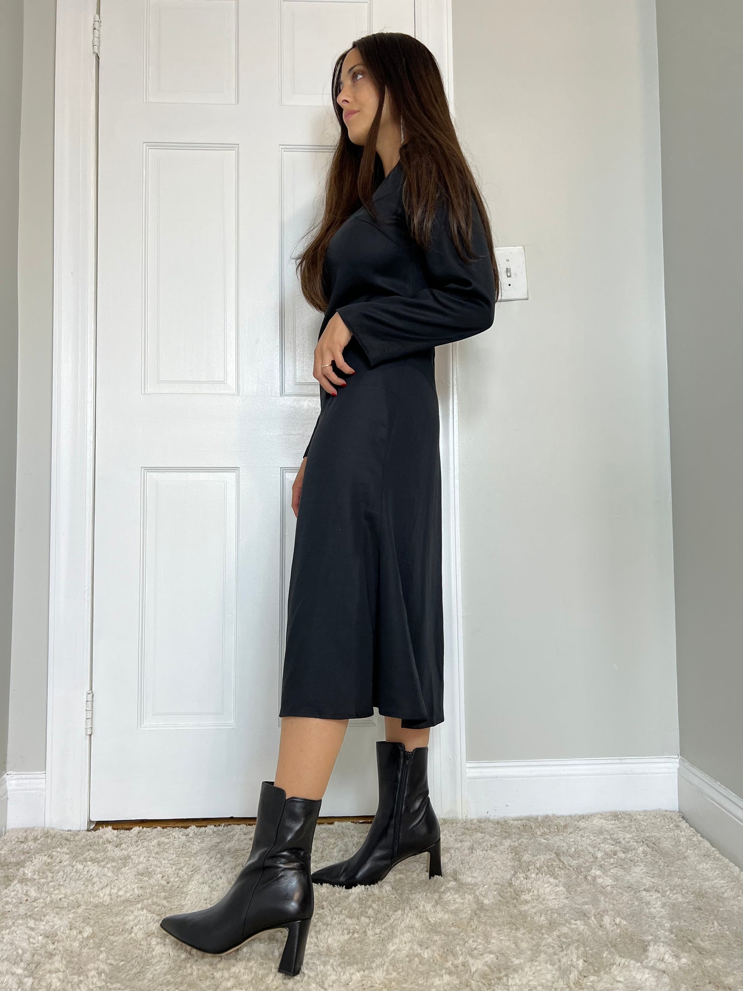 Damigella Slip Dress - Black