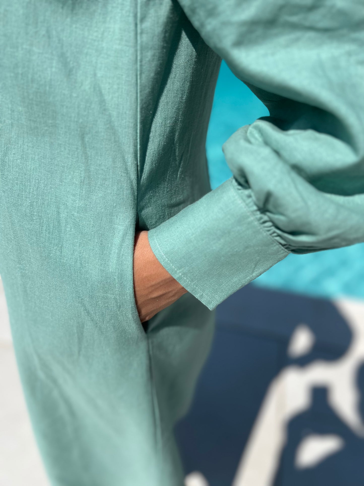 Mandorla Dress - Seafoam