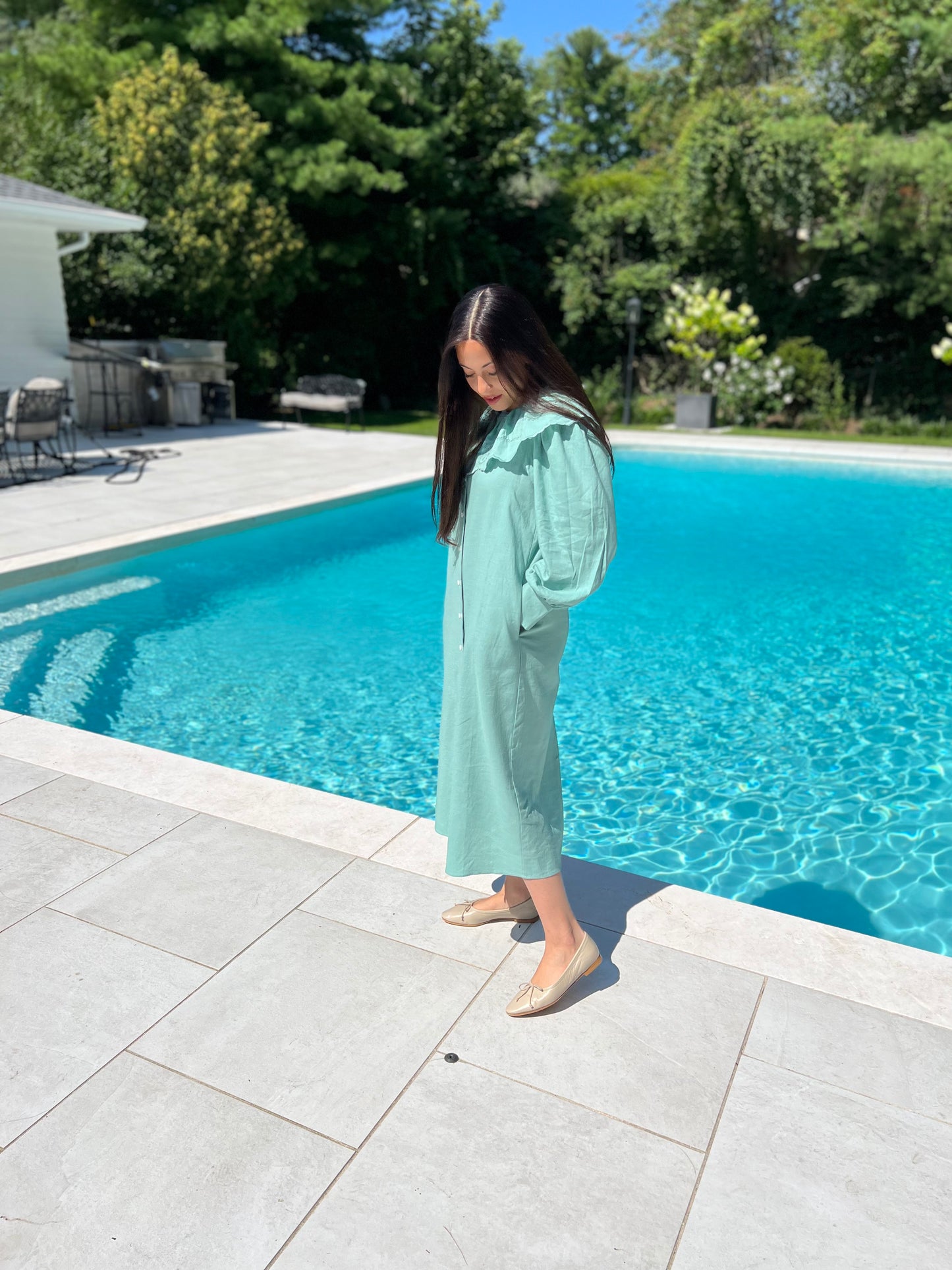 Mandorla Dress - Seafoam