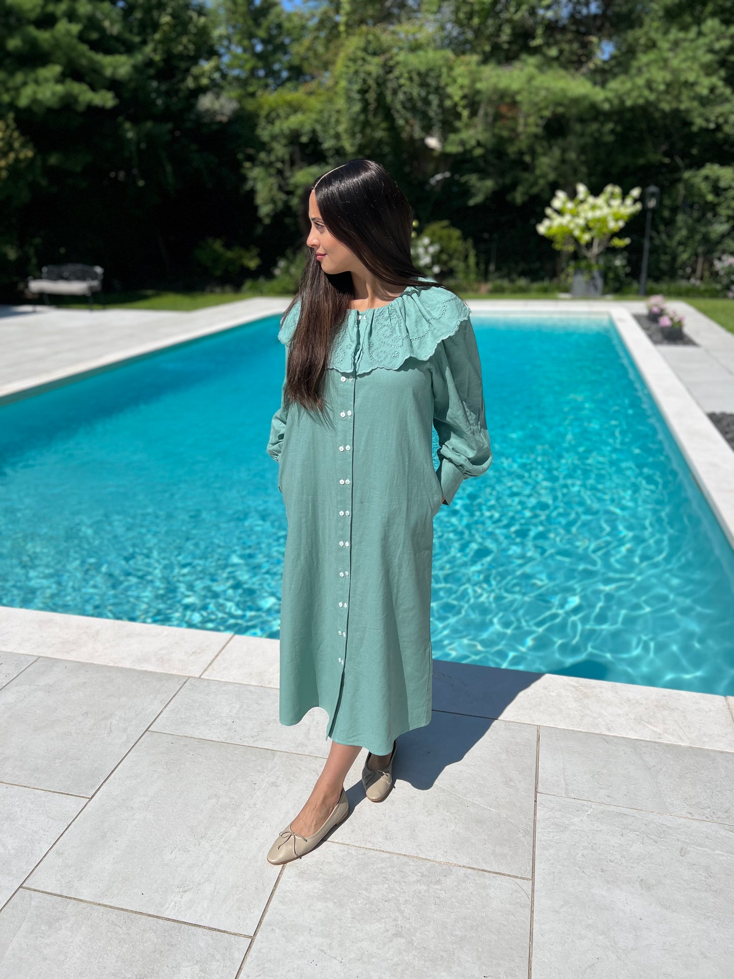 Mandorla Dress - Seafoam