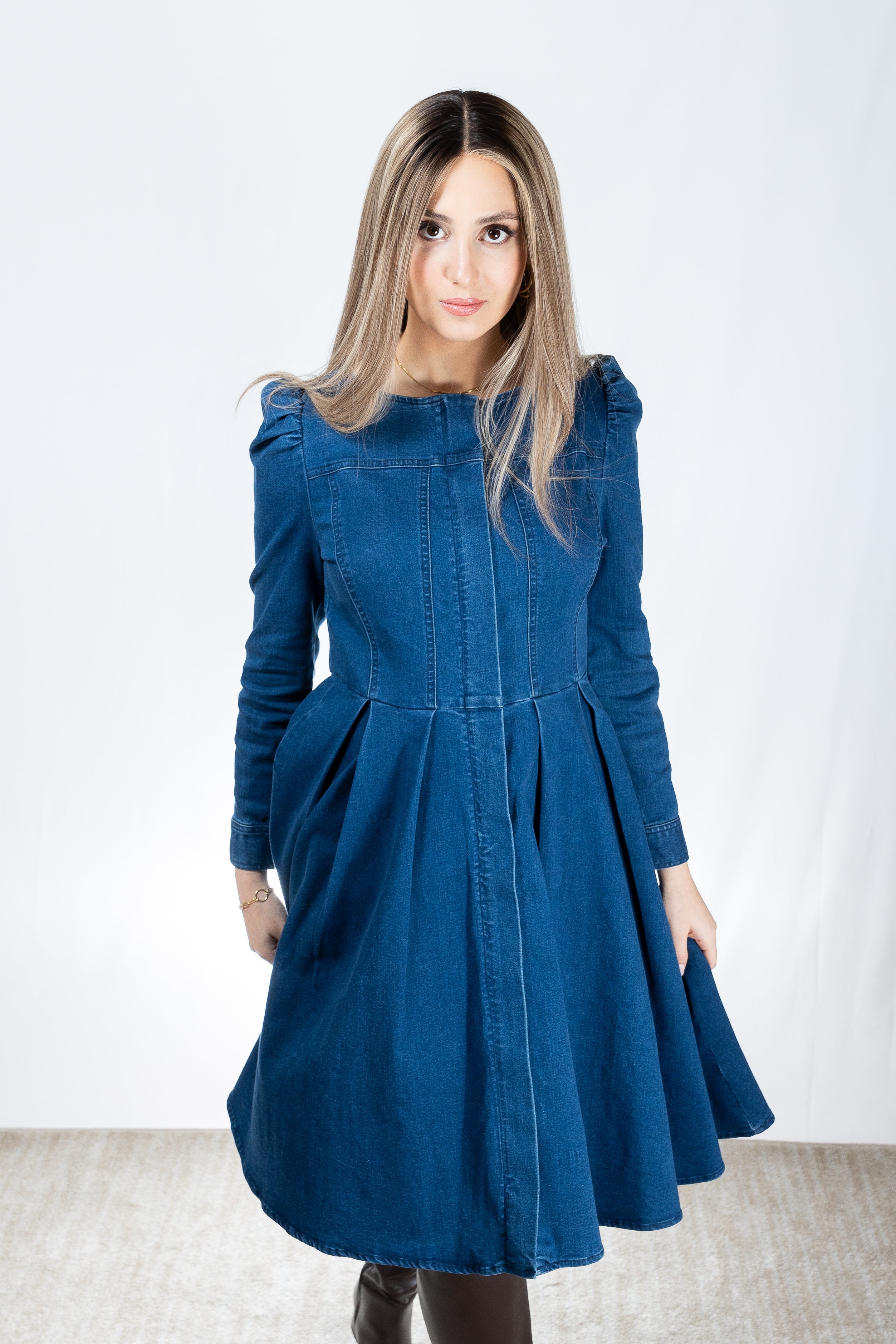 Buy Nuon by Westside Black Button Down Denim Dress for Online @ Tata CLiQ