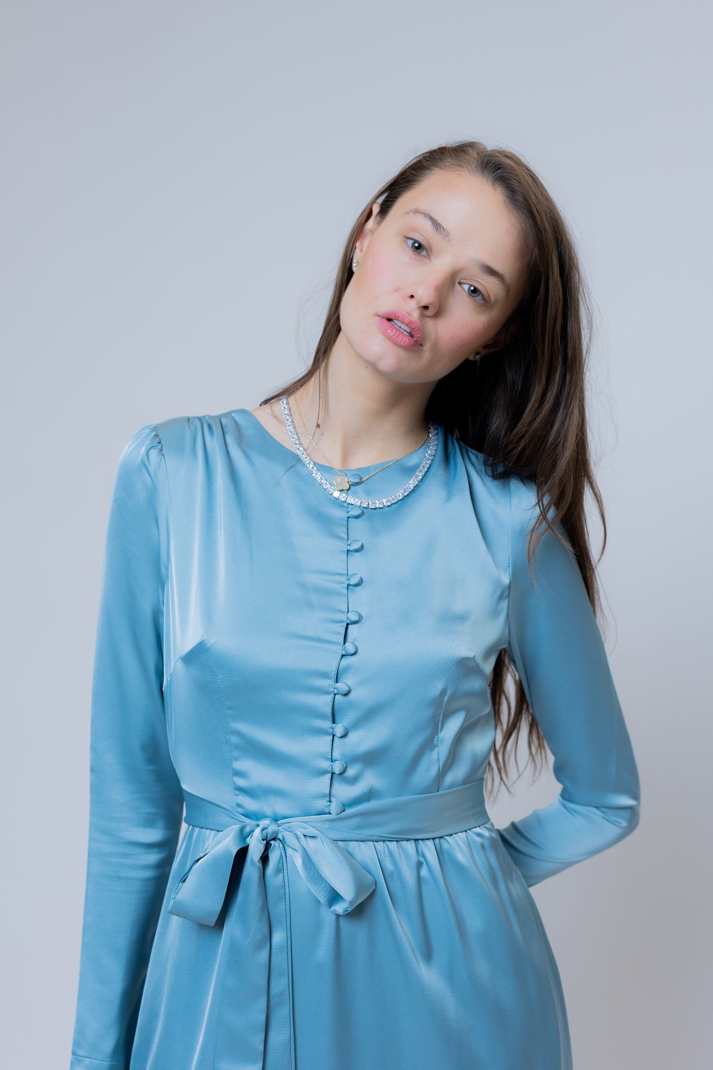 Fiordaliso Dress - Blue Stone