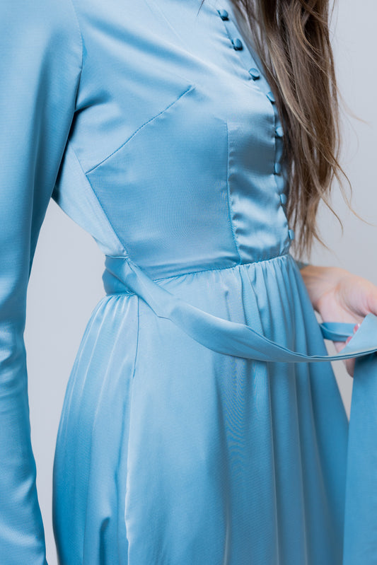 Fiordaliso Dress - Blue Stone